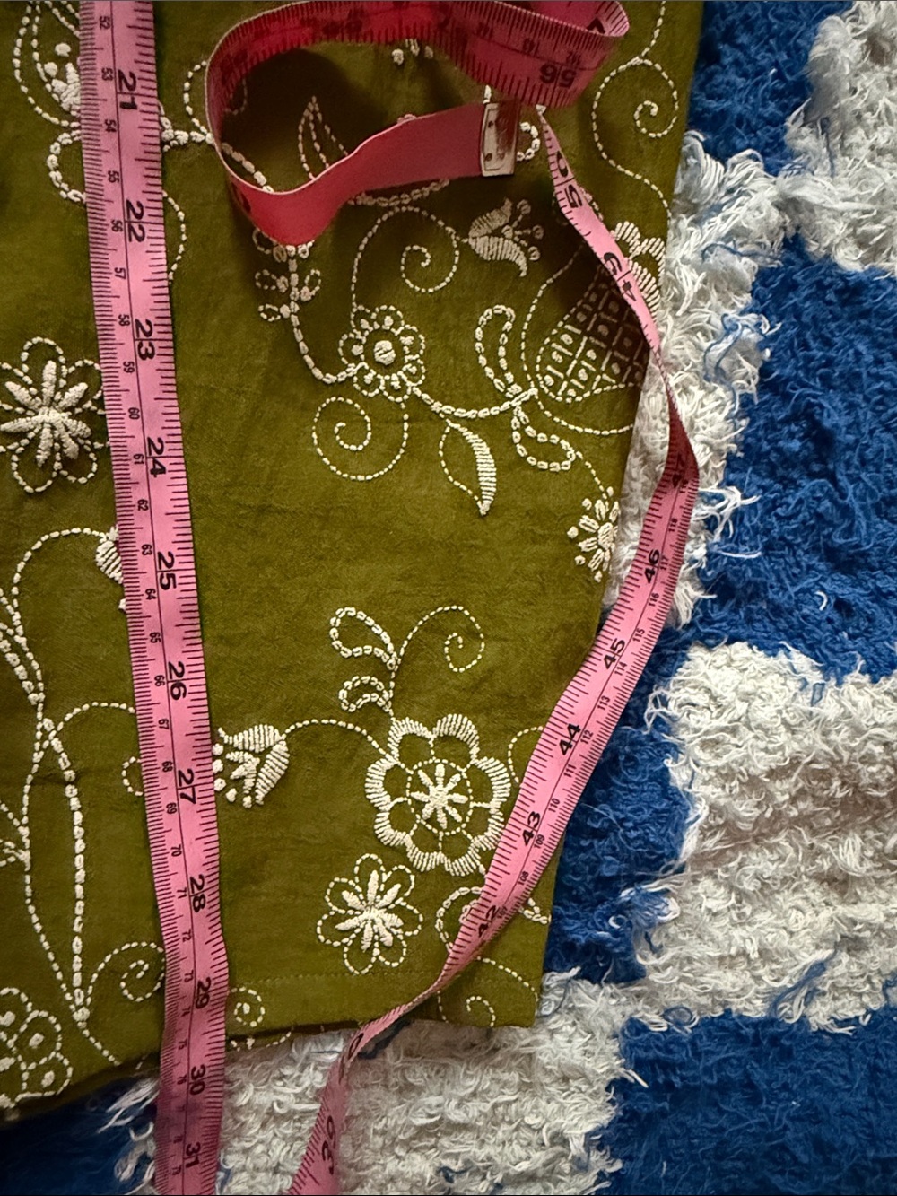 π NEW Rosie Wide Leg Green Paisley embroidery Print Pants - Picture 6 of 7
